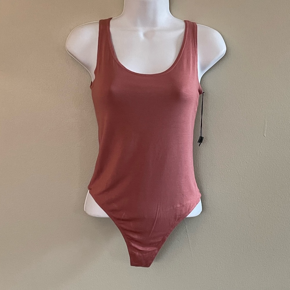 Women's Rust Scoop Neck Tank Bodysuit